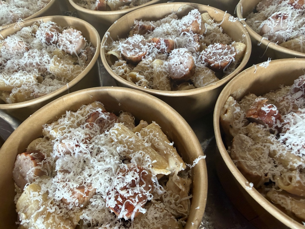 French Onion Sausage Rigatoni 